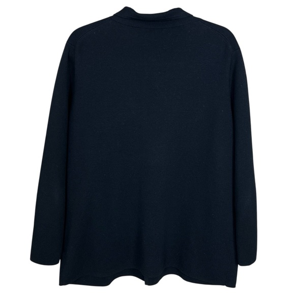 J. Crew Eloise Sweater-Blazer Open Front Cardigan Jacket L Black - Picture 6 of 6
